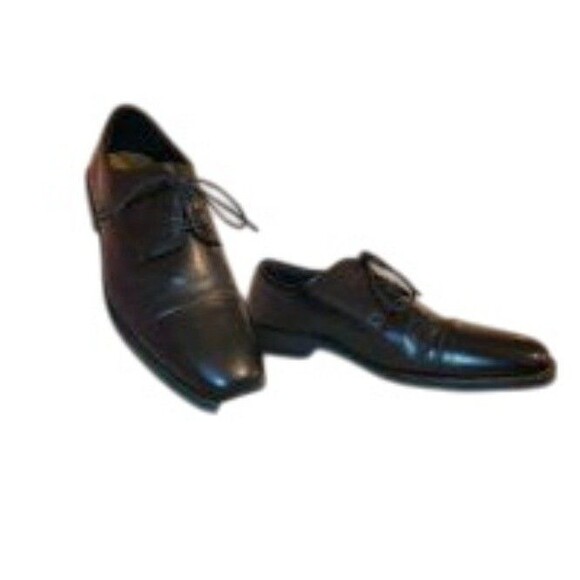 Mens Apt. 9 Black Cap-Toe Oxfords With Ortholite Insole Size 9M - 0141 - Picture 8 of 9